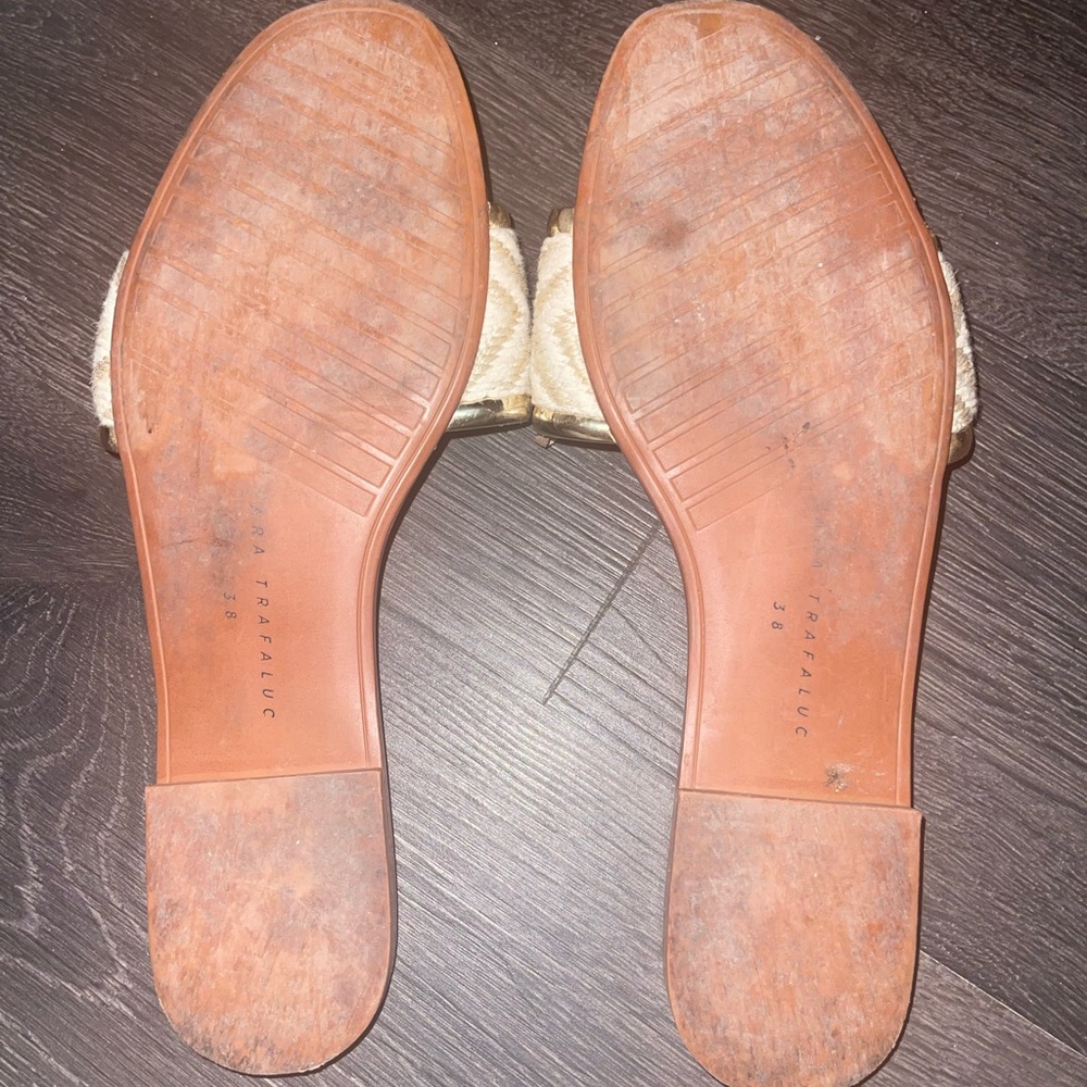 COPY - Zara Gold and Nude Sandals - Picture 2 of 2